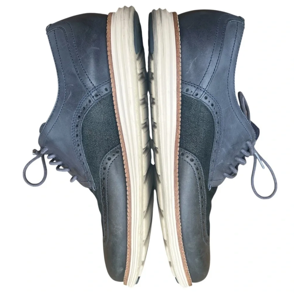 Cool Haan Original Grand Oxford Shoe Lace Up Blue 10